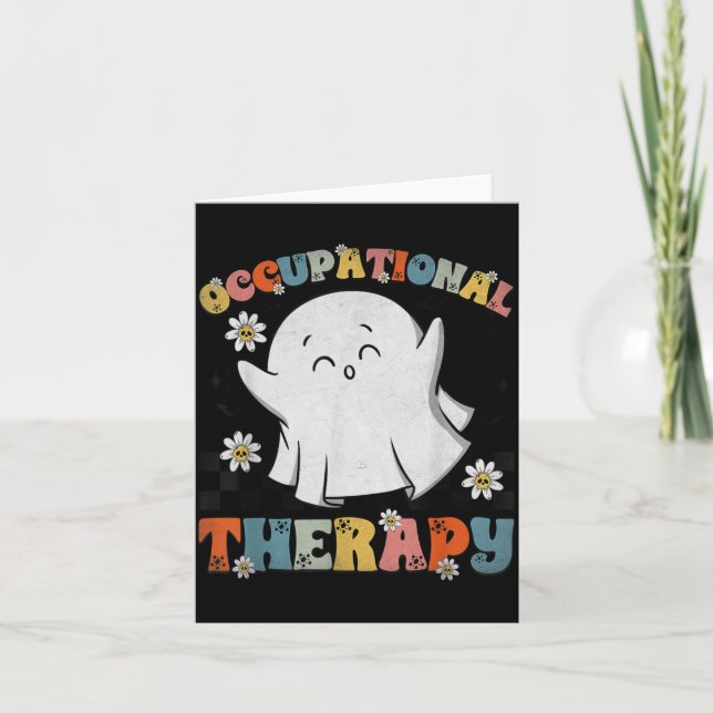 Ot Occupational Therapy Halloween Retro Ghost Ot H Karte (Vorderseite)