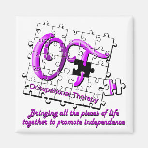 ot Puzzlespiel lila Magnet