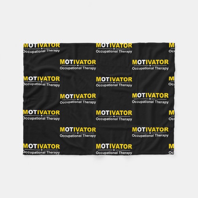 OT Therapeut Motivator für Arbeitstherapie Fleecedecke (Vorderseite (Horizontal))