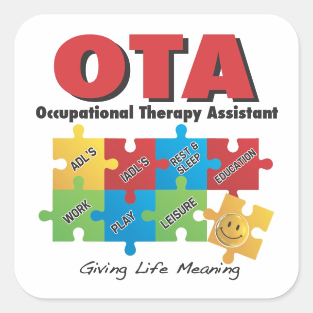 OTA - Aufkleber für den Assistenten für Arbeitsthe (Vorderseite)