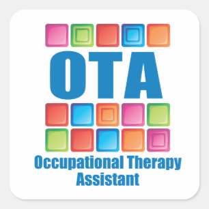 OTA-Aufkleber für den Assistenten für Arbeitsthera Quadratischer Aufkleber