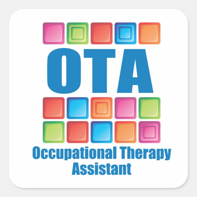 OTA-Aufkleber für den Assistenten für Arbeitsthera Quadratischer Aufkleber (Vorderseite)