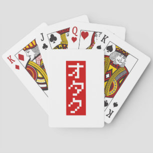 OTAKU 8 Bit Pixel Japanisch Katakana BLOCK Vertika Spielkarten