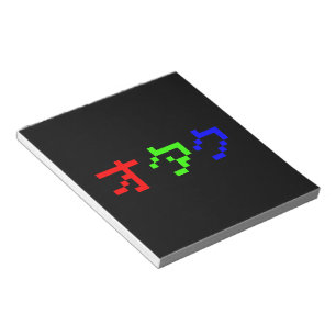 OTAKU 8 Bit Pixel Japanisch Katakana Notizblock