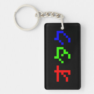 OTAKU 8 Bit Pixel Japanisch Katakana Schlüsselanhänger