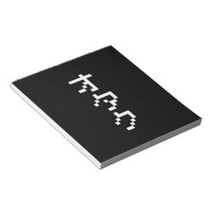 OTAKU 8 Bit Pixel Japanisch Katakana Vertikal Notizblock