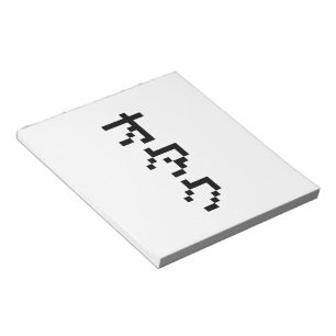 OTAKU 8 Bit Pixel Japanisch Katakana Vertikal Notizblock