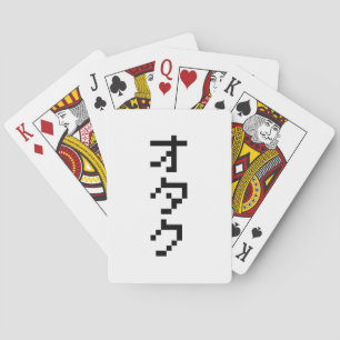 OTAKU 8 Bit Pixel Japanisch Katakana Vertikal Spielkarten