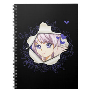 Otaku Anime Girl Kawaii Hearts Liebe Niedlich Mang Notizblock