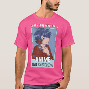 Otaku Anime Girl Nur ein Mädchen, das Anime und S T-Shirt