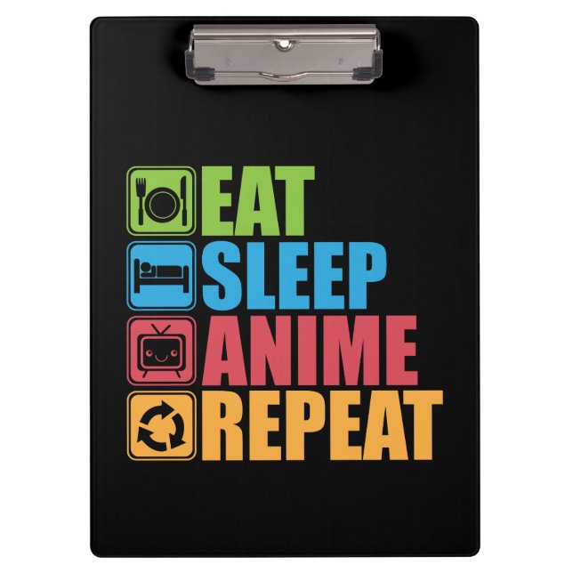 Otaku - essen, schlafen, Anime, Repeat - Manga, Fu Klemmbrett (Vorderseite)