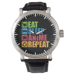 Otaku - essen Sie, schlafen Sie, Anime, Armbanduhr