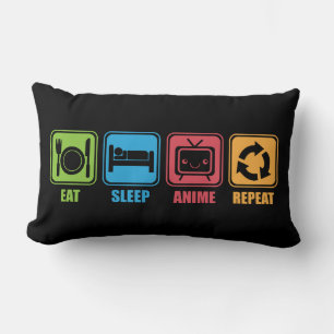 Otaku - essen Sie, schlafen Sie, Anime, Lendenkissen