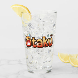 Otaku Funny Text Glas