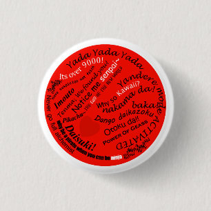 Otaku inspirierter Knopf japanischer Flagge Button