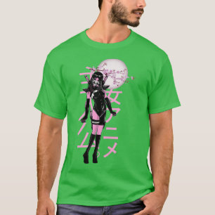 Otaku Manga Anime Girl Japanese Cherry Blossom Sak T-Shirt