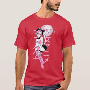 Otaku Manga Anime Girl Japanese Cherry Blossom Sak T-Shirt