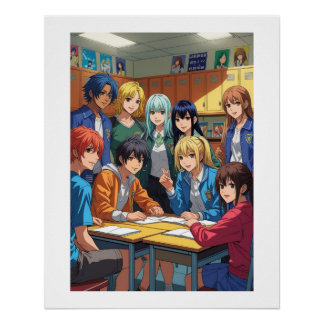 Otaku School Friends Poster