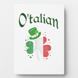 O'talian Irish St. Patrick's Day Kleeblatt Italien Fotoplatte