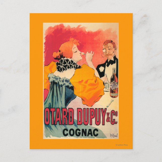 Otard-Dupuy & CO. Cognac-Werbeplakat Postkarte (Vorderseite)