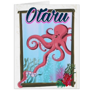 Otaru Japan Tintenfisch Reiseplakat