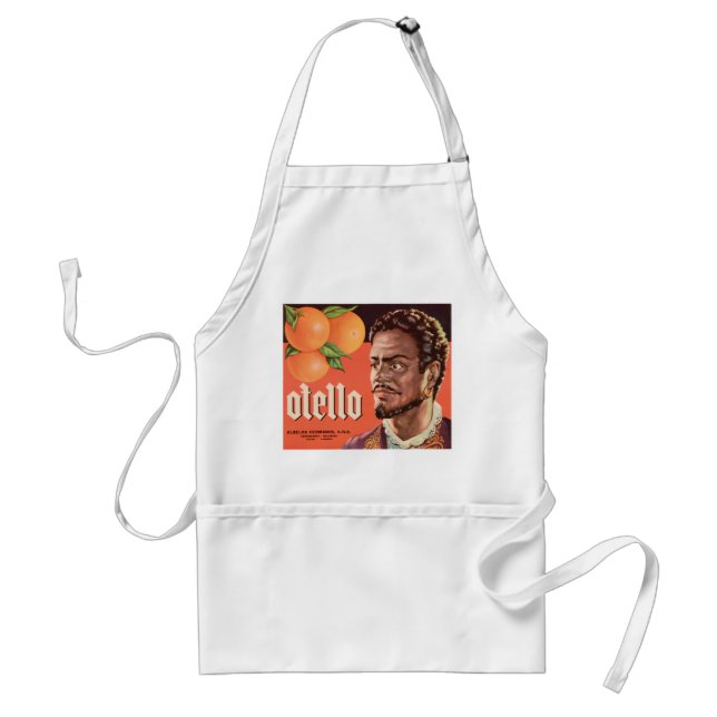 Otello orange Aufkleber Schürze (Vorne)