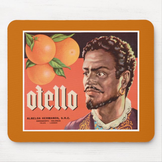 Otello Orange Etikett Mousepad (Vorne)