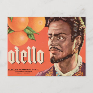 Otello Orange Etikett Postkarte