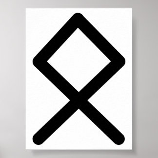OTHALA Nordische Rune (Erbe, Abstammung) | Elder F Poster