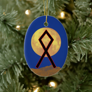 Othala Rune Viking Yule Ornement - Maison !