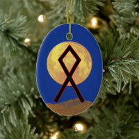 Othala Viking Rune Yule Ornament - Home!