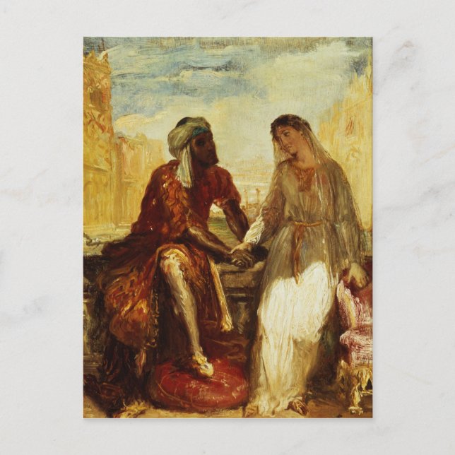 Othello und Desdemona in Venedig, 1850 Postkarte (Vorderseite)
