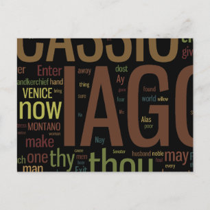 Othello Word Mosaic Postkarte