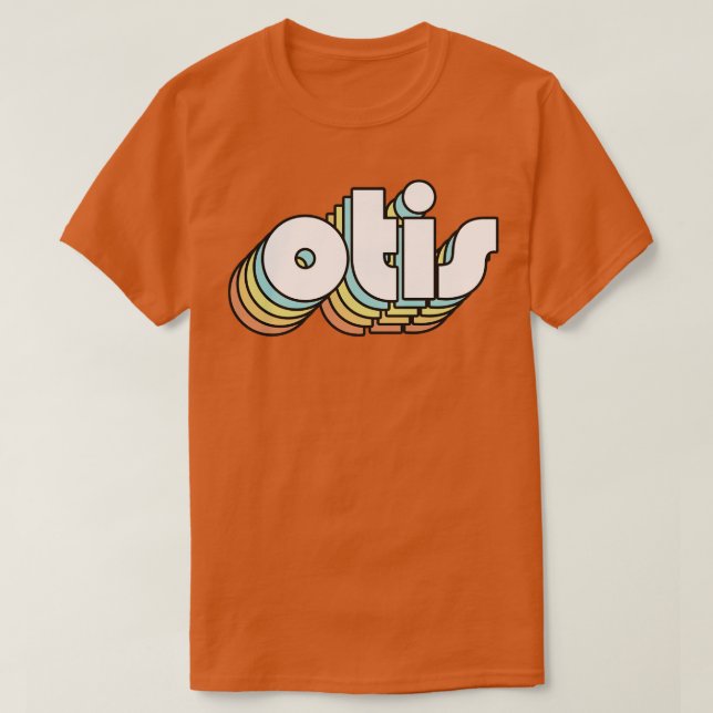 Otis Retro Rainbow Typografie Faded Style T-Shirt (Design vorne)