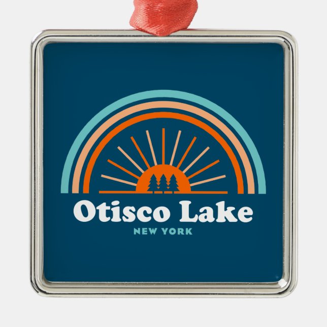Otisco New York Rainbow Ornament Aus Metall (Vorne)