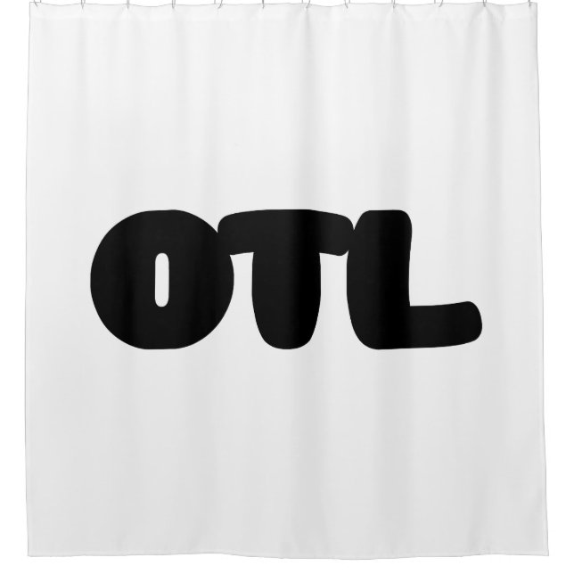 OTL Emoticon ~ Koreanischer Slang Duschvorhang (Vorderseite)