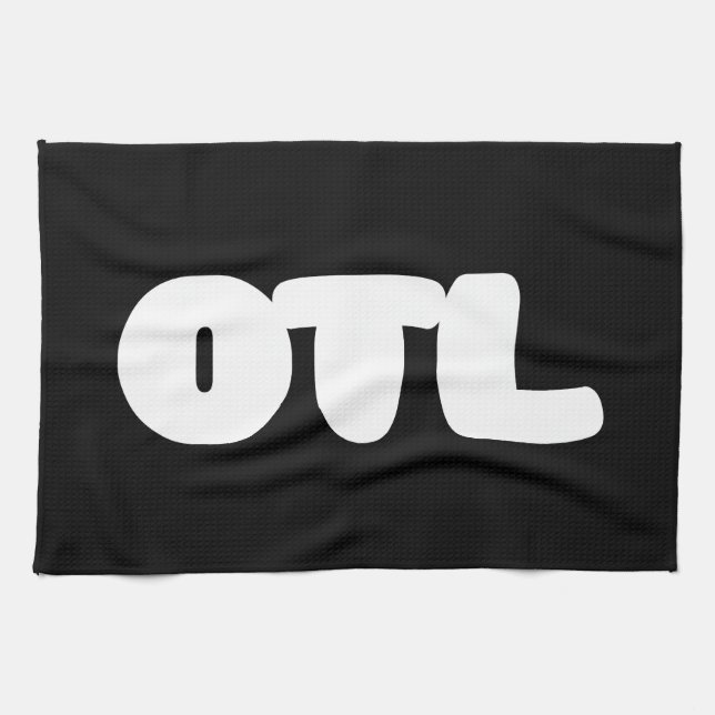 OTL Emoticon ~ Koreanischer Slang Geschirrtuch (Horizontal)