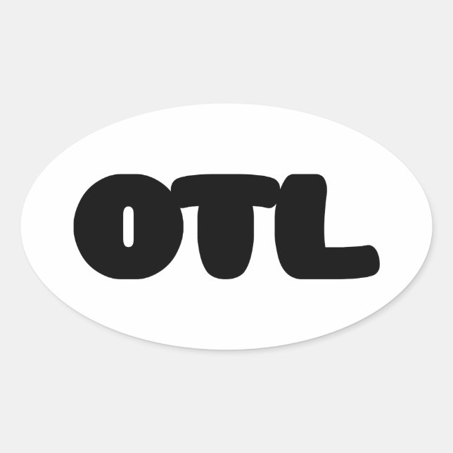 OTL Emoticon ~ Koreanischer Slang Ovaler Aufkleber (Vorderseite)