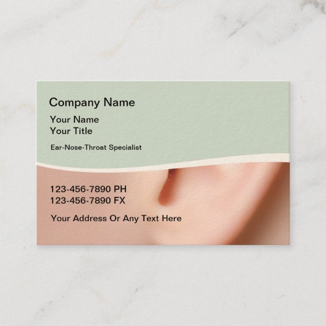 Otolarnygologin Medical Business Cards Visitenkarte (Vorderseite)
