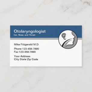 Otolaryngologe Ohrnasen-Throat Doktor Moderne Visitenkarte