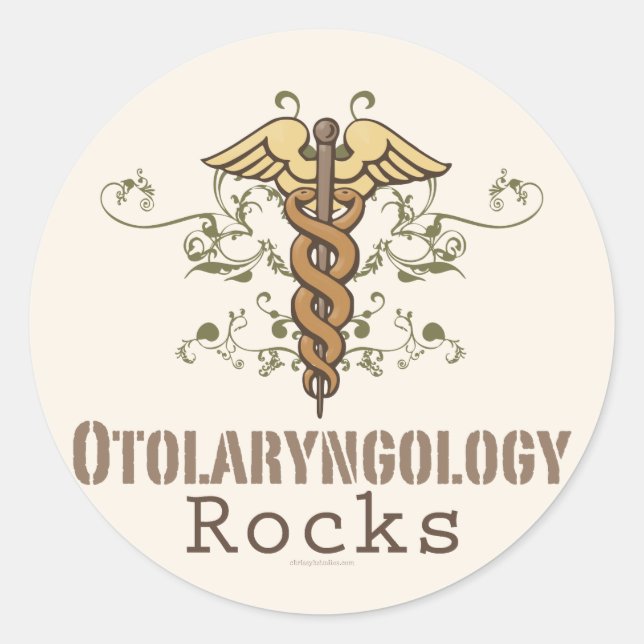 Otolaryngologie Rocks Stickers Caduceus (Devant)