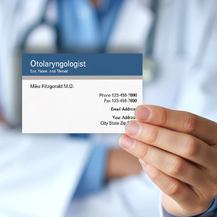 Otolaryngologin Ohrnasen-Throat-Doktor Visitenkarte