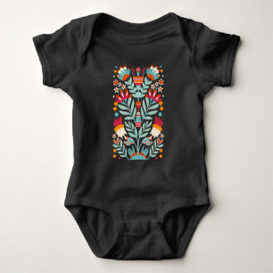Otomi-Blume-Muster mexikanische Blumenart Baby Strampler