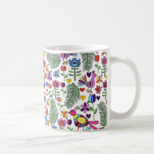Otomi Blumengekritzel-Tasse Kaffeetasse