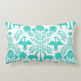 Otomi Druck, Weiß u. tadelloses Boho Wurfs-Kissen Lendenkissen