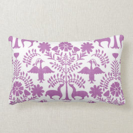 Otomi Druck-, weißes u. LilaBoho Throw-Kissen Lendenkissen