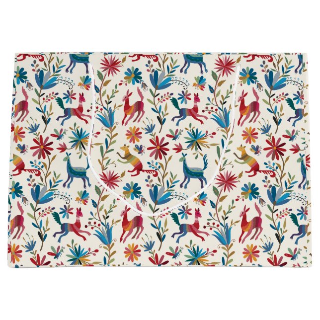 Otomi-Inspiriertes Design Große Geschenktüte (Vorderseite)