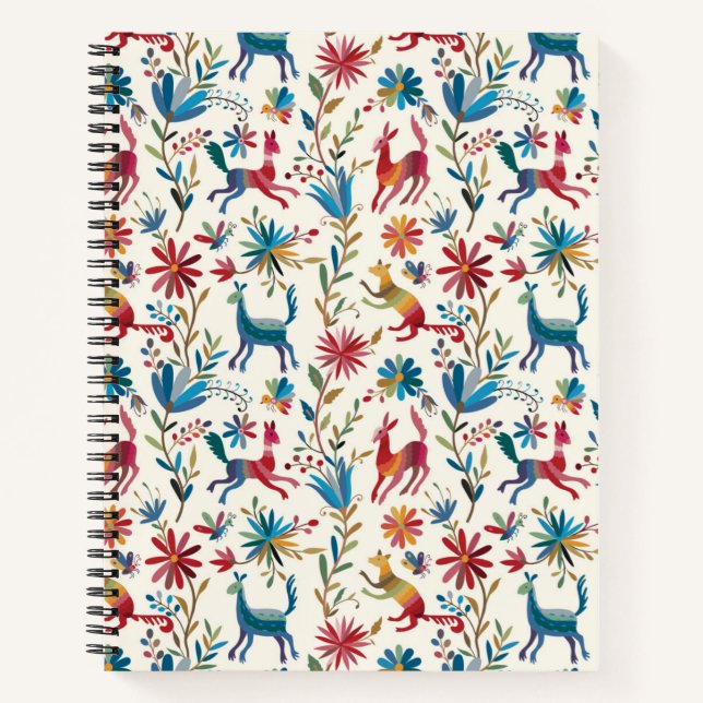 Otomi-Inspiriertes Design Notizbuch (Vorderseite)