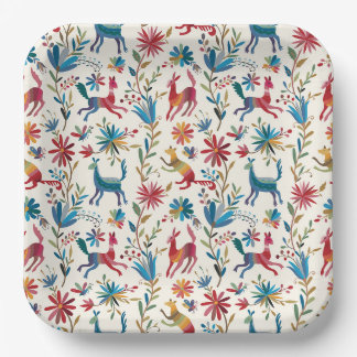 Otomi-Inspiriertes Design Pappteller