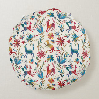 Otomi-Inspiriertes Design Rundes Kissen